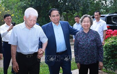 Gallery - 	Thủ tướng Phạm Minh Chính thăm nguyên lãnh đạo Đảng, Nhà nước