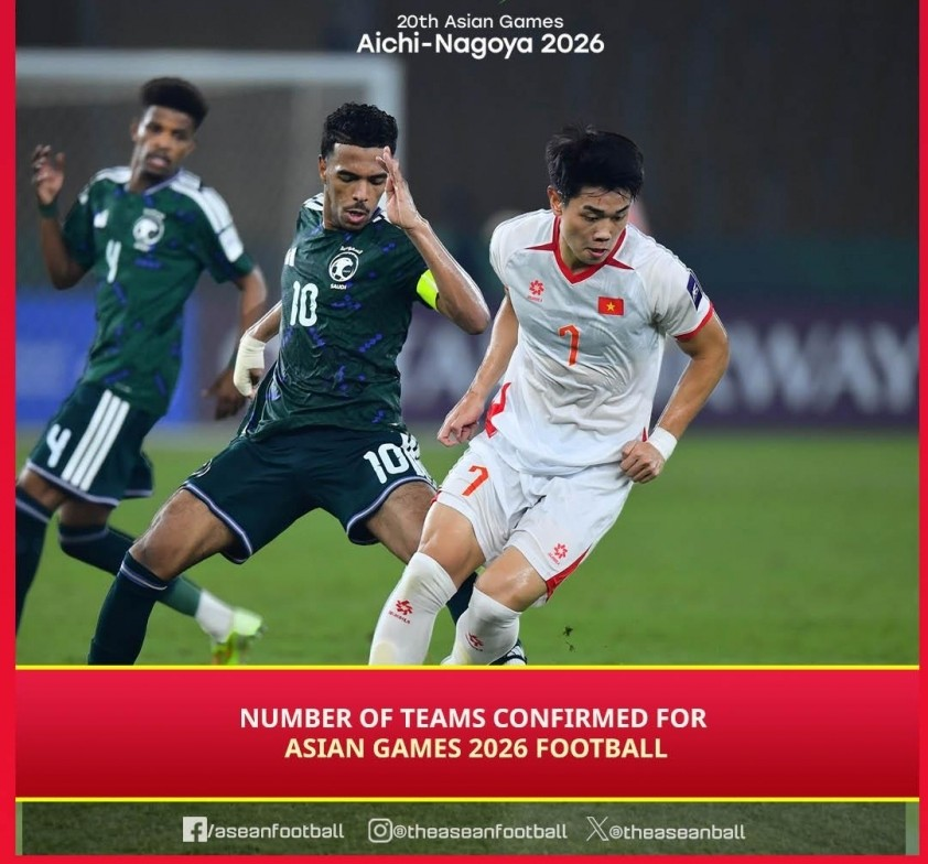 Tuyển bóng đá nam và nữ Việt Nam sẽ dự ASIAD 2026 tại Nhật Bản