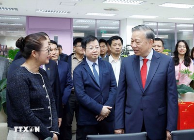 Gallery - 	Tổng Bí thư Tô Lâm thăm, chúc Tết VTV và VOV