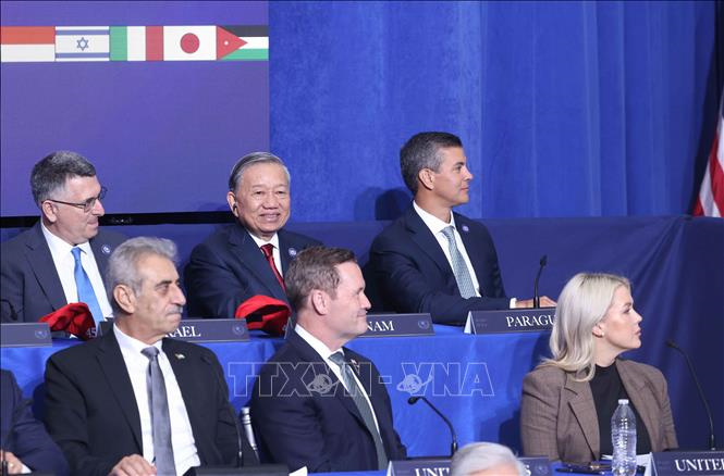 Bộ trưởng Ngoại giao Lê Hoài Trung trả lời phỏng vấn về kết quả chuyến tham dự Cuộc họp Khai mạc Hội đồng Hòa bình về Gaza