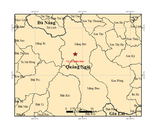 Quảng Ngãi: Liên tiếp xảy ra 6 trận động đất tại xã Măng Đen