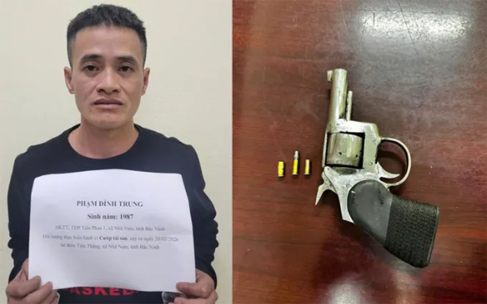 Bắc Ninh: Bắt giữ đối tượng dùng súng cướp ô tô sau 1 giờ gây án