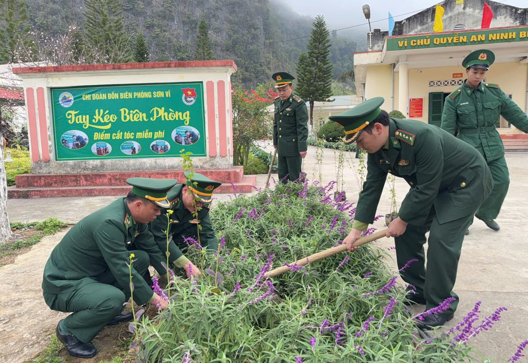 Đồn Biên phòng Sơn Vĩ (Tuyên Quang): Trồng thêm cây, biên cương thêm xanh

