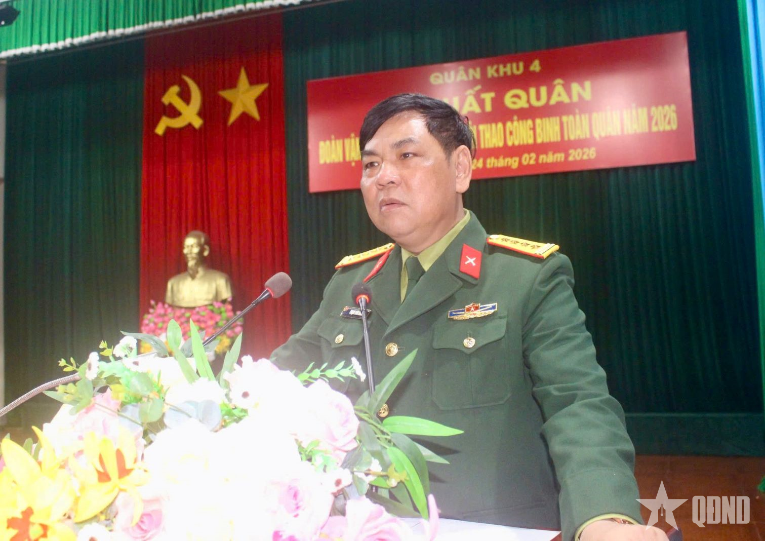 Đội tuyển Công binh Quân khu 4 xuất quân tham dự Hội thao Công binh toàn quân năm 2026

