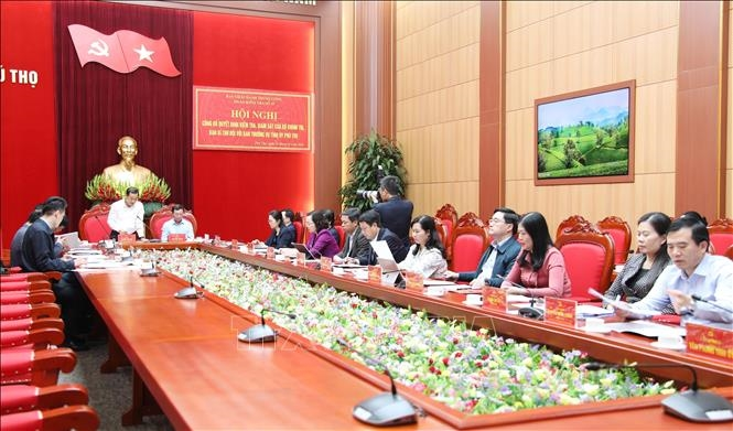 Công bố quyết định kiểm tra, giám sát của Bộ Chính trị, Ban Bí thư đối với Ban Thường vụ Tỉnh ủy Phú Thọ
