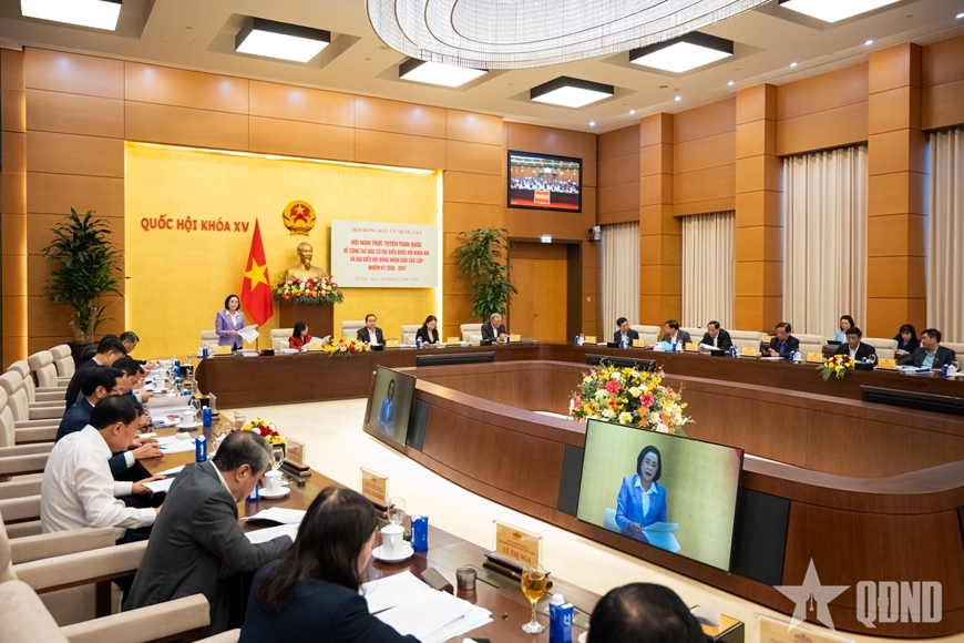 Chủ tịch Quốc hội Trần Thanh Mẫn chủ trì Hội nghị trực tuyến toàn quốc triển khai công tác bầu cử