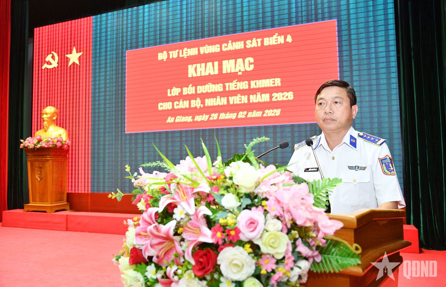 Bộ tư lệnh Vùng Cảnh sát biển 4 khai mạc lớp bồi dưỡng tiếng Khmer