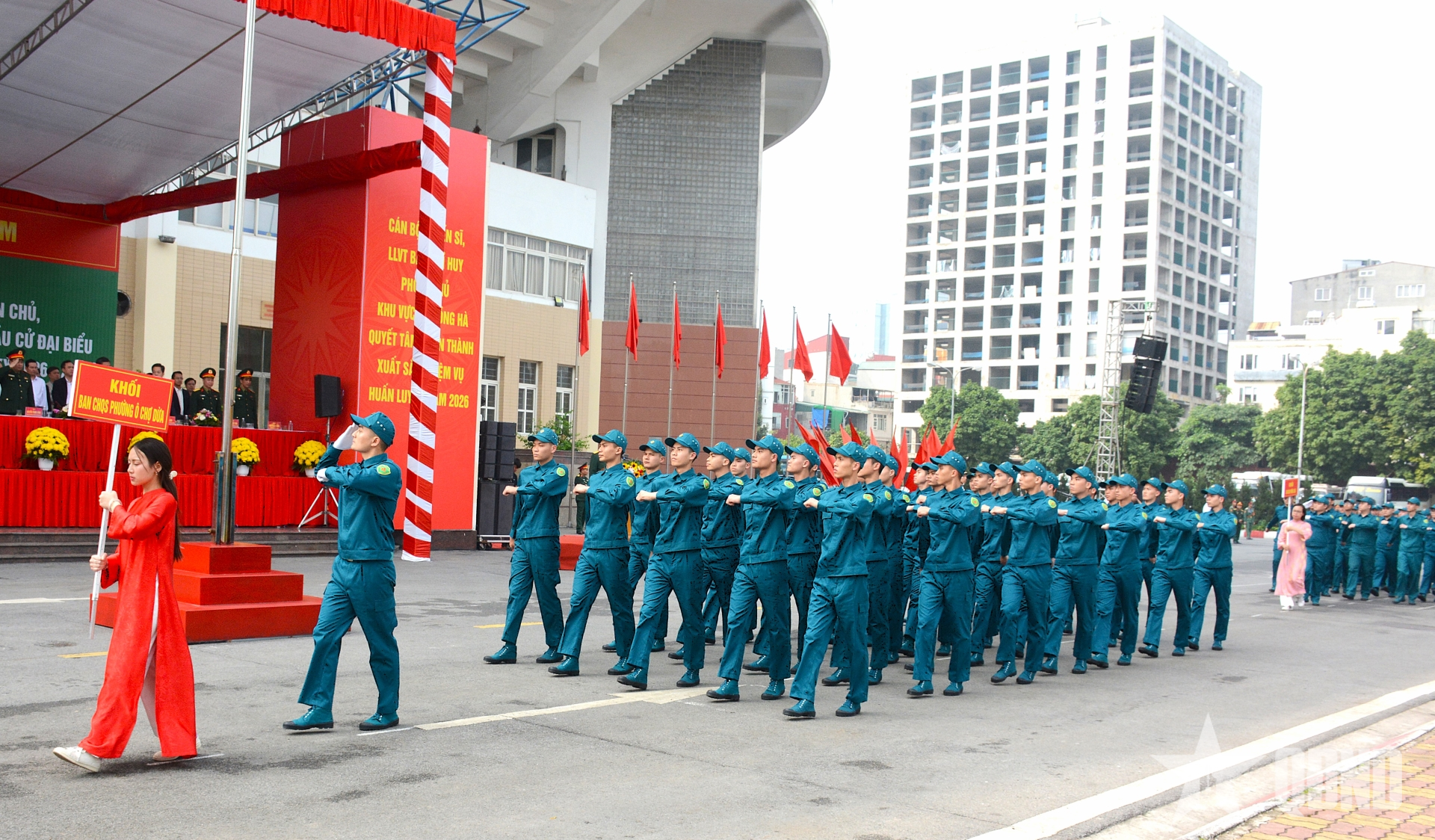 Ban chỉ huy Phòng thủ khu vực 3 - Hồng Hà hào hứng ra quân huấn luyện​