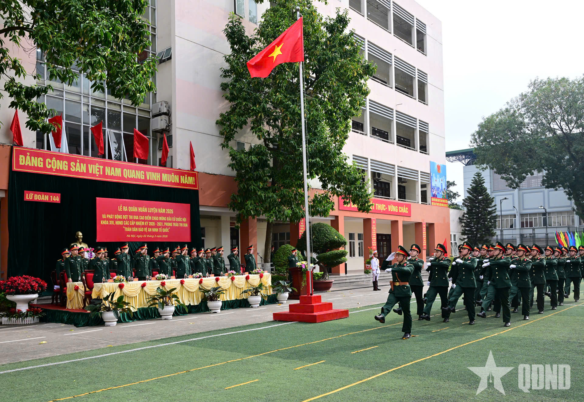 Lễ ra quân huấn luyện năm 2026 tại Lữ đoàn 144