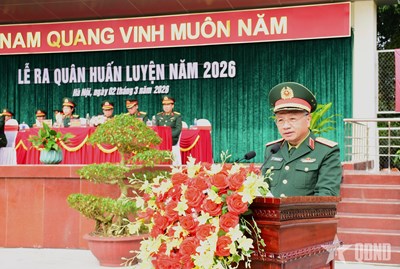 View - 	Thượng tướng Lê Quang Minh dự Lễ ra quân huấn luyện năm 2026