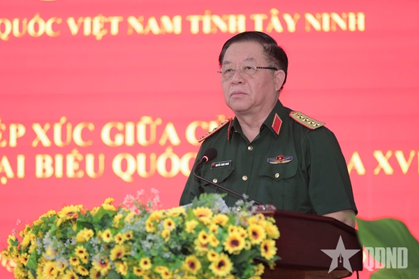 Đại tướng Nguyễn Trọng Nghĩa tiếp xúc cử tri tại Tây Ninh