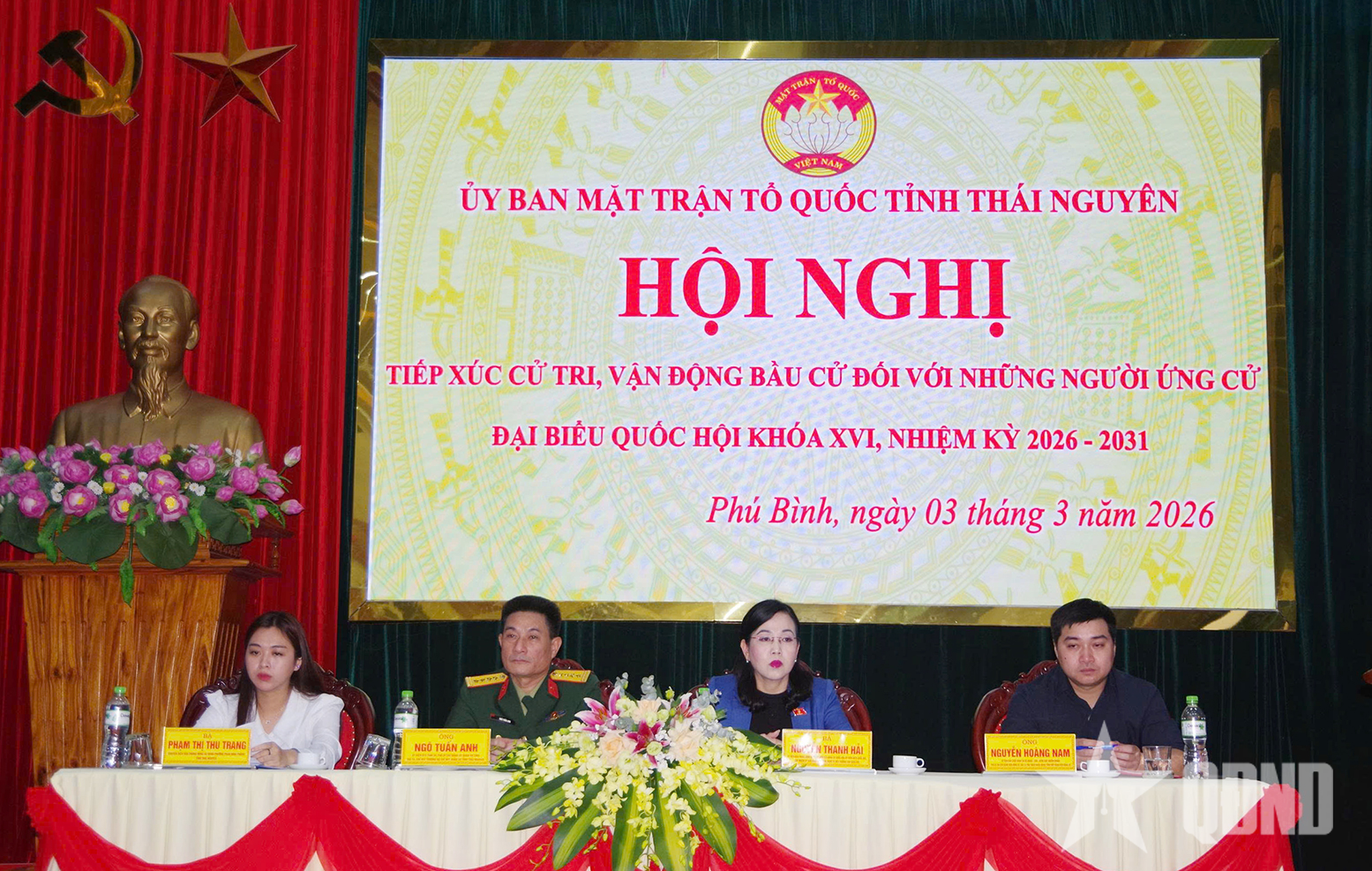 Ứng cử viên đại biểu Quốc hội tiếp xúc cử tri tại tỉnh Thái Nguyên

