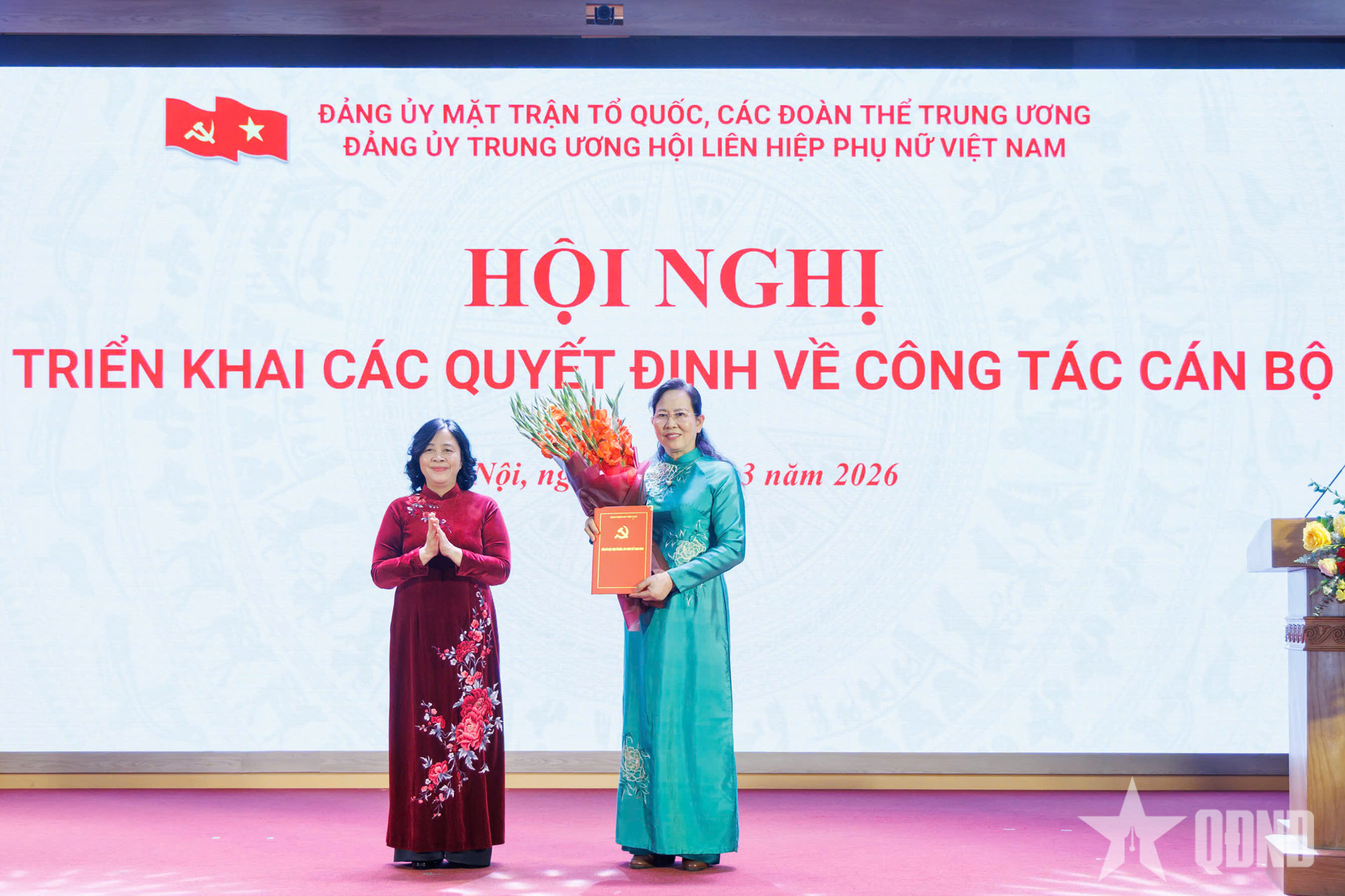 Đồng chí Lê Thị Thủy được chỉ định làm Bí thư Đảng ủy Trung ương Hội Liên hiệp Phụ nữ Việt Nam