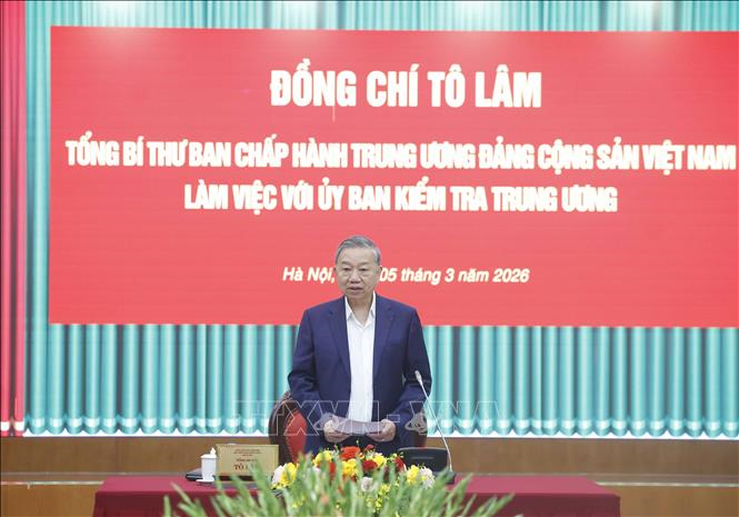 Tổng Bí thư Tô Lâm: Công tác kiểm tra, giám sát thi hành kỷ luật Đảng phải thực sự chuẩn mực, công tâm, không máy móc, cứng nhắc