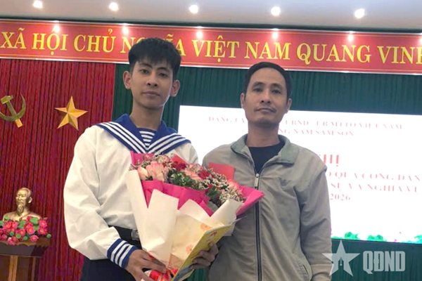 Thanh niên Nguyễn Huy Hiểu gác nỗi buồn riêng để thực hiện nghĩa vụ thiêng liêng với Tổ quốc