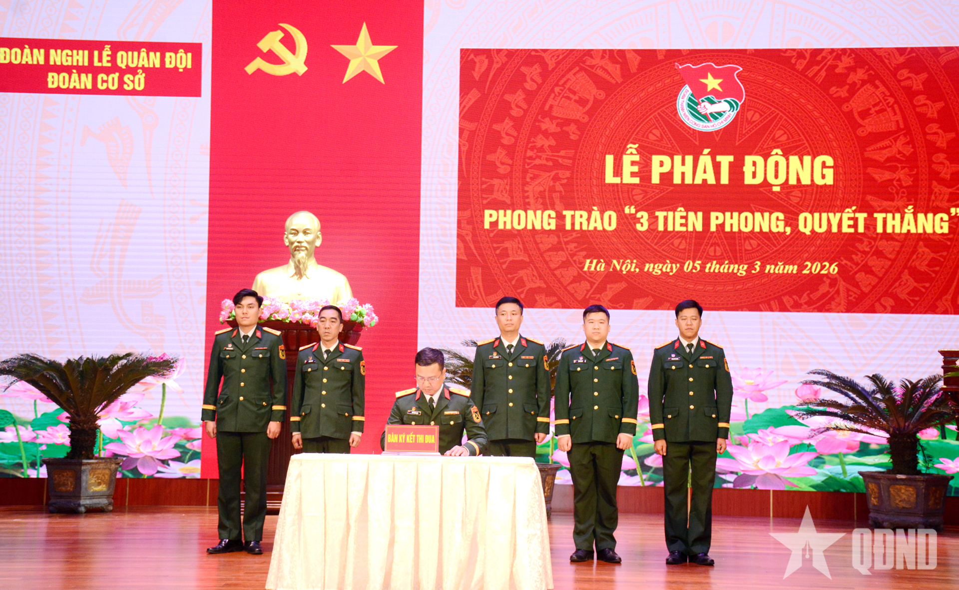 Đoàn cơ sở Đoàn Nghi lễ Quân đội phát động phong trào “3 tiên phong quyết thắng”