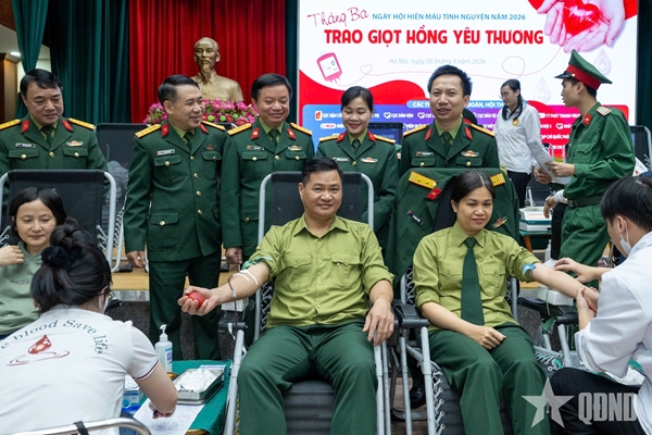 Báo Quân đội nhân dân tổ chức ngày hội hiến máu tình nguyện “Tháng Ba trao giọt hồng yêu thương”