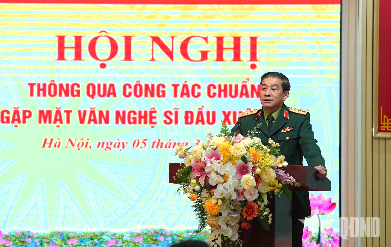 Thượng tướng Trương Thiên Tô chủ trì hội nghị thông qua công tác chuẩn bị gặp mặt văn nghệ sĩ đầu Xuân Bính Ngọ 2026