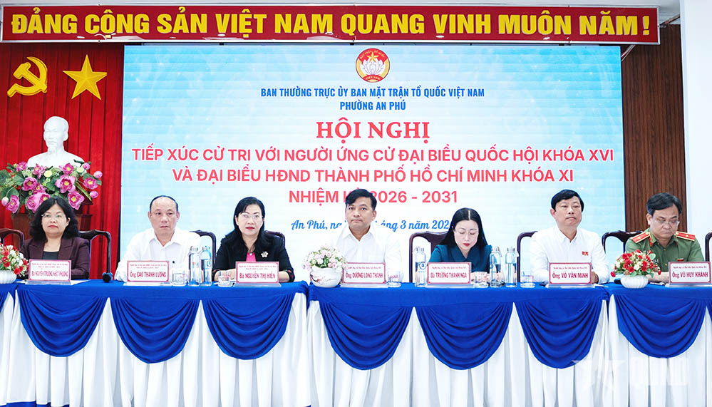 Cử tri phường An Phú (TP Hồ Chí Minh) tin tưởng, ủng hộ các ứng cử viên