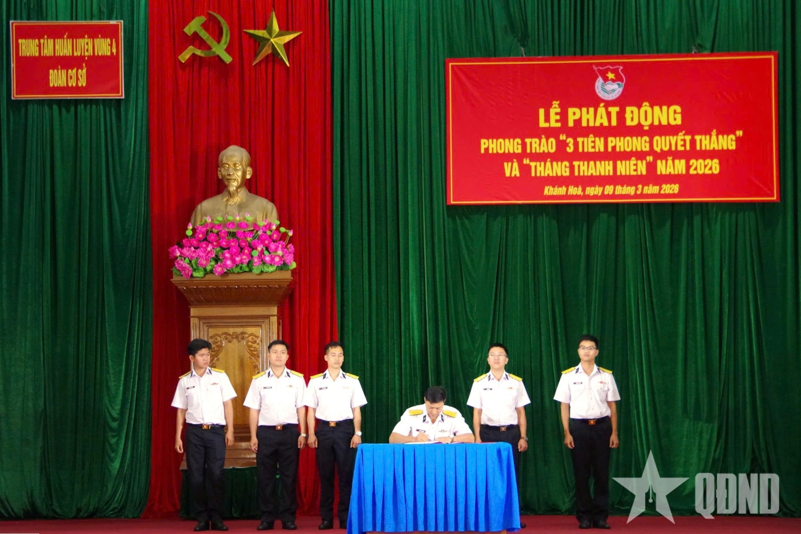 Tuổi trẻ Trung tâm Huấn luyện Vùng 4 Hải quân phát động phong trào “3 tiên phong quyết thắng”