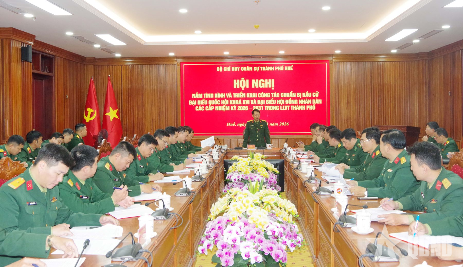 Bộ chỉ huy Quân sự TP Huế rà soát công tác chuẩn bị bầu cử

