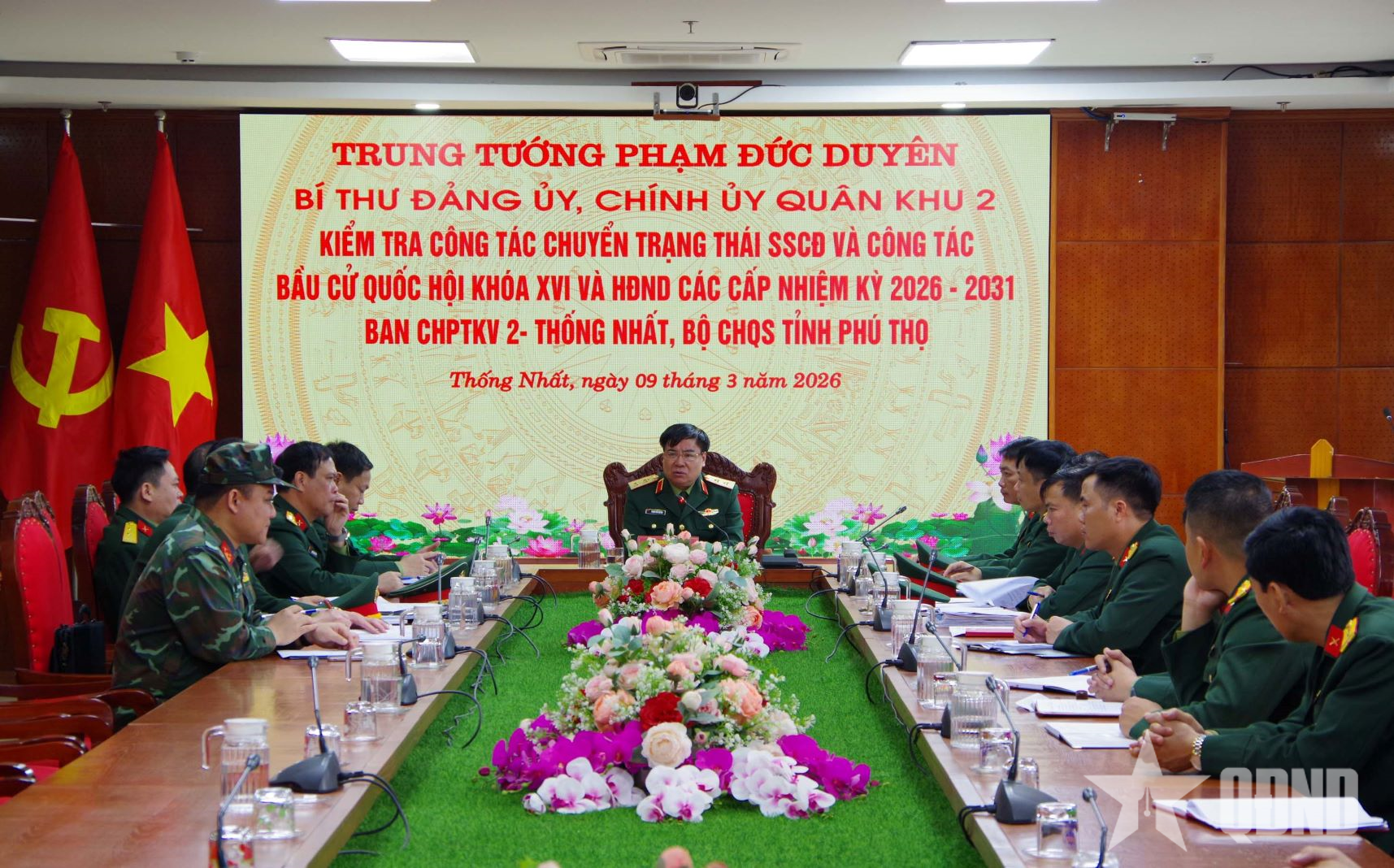 Quân khu 2 kiểm tra sẵn sàng chiến đấu và công tác chuẩn bị bầu cử tại tỉnh Phú Thọ

