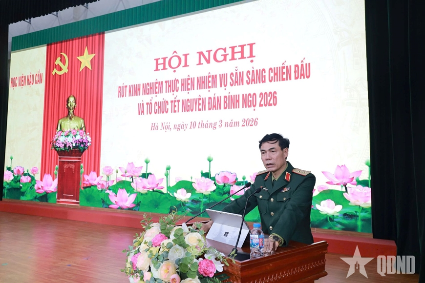 Học viện Hậu cần rút kinh nghiệm thực hiện nhiệm vụ sẵn sàng chiến đấu