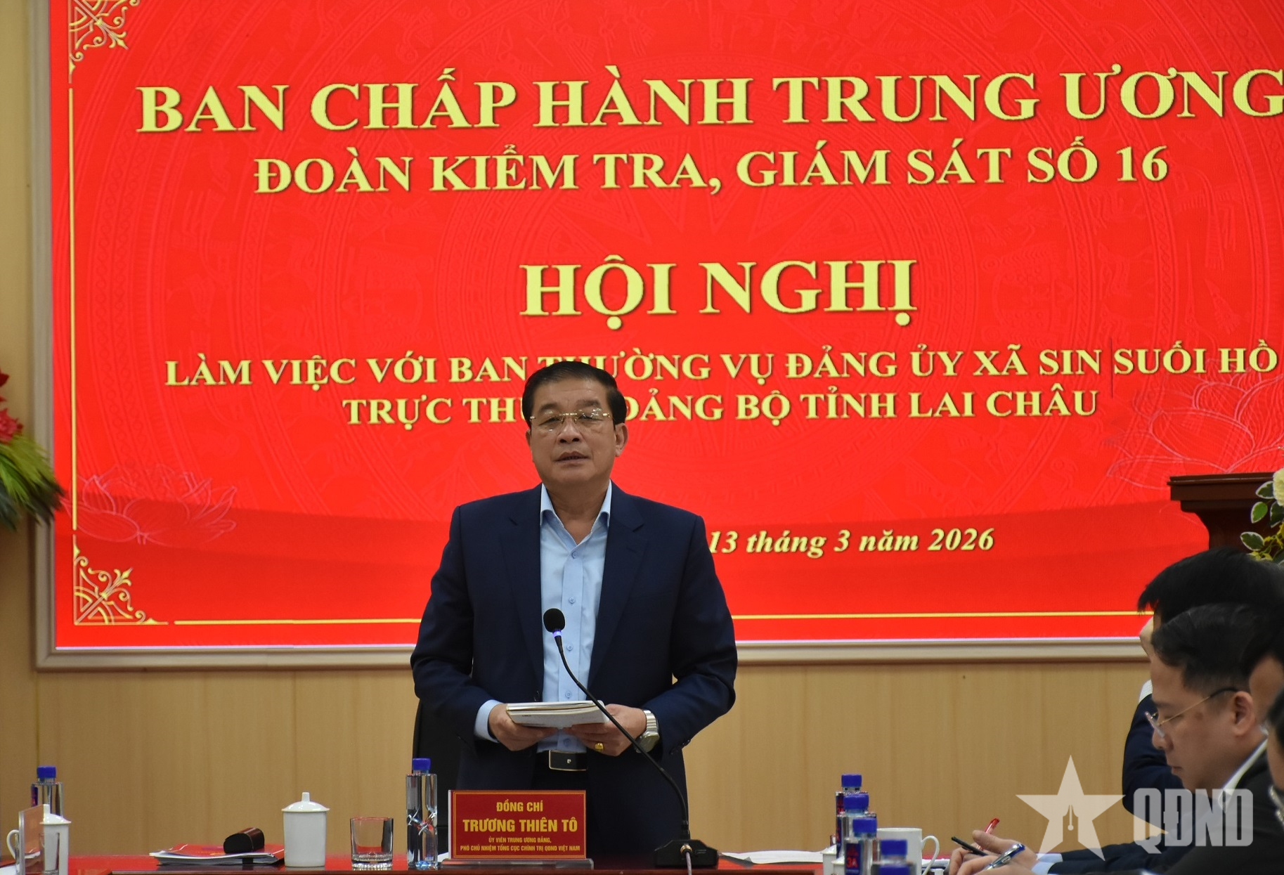 Đoàn kiểm tra, giám sát số 16 của Bộ Chính trị, Ban Bí thư làm việc với Ban Thường vụ Đảng ủy xã Sin Suối Hồ, Lai Châu