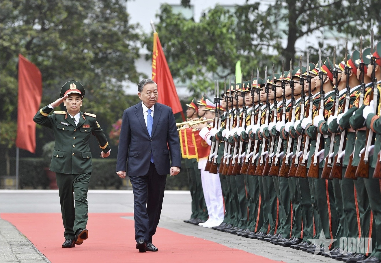 Tổng Bí thư Tô Lâm thăm, làm việc với Học viện Kỹ thuật Quân sự