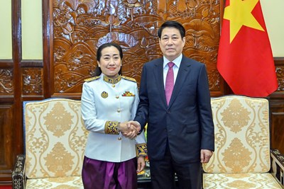 Gallery - 	Chủ tịch nước Lương Cường tiếp Đại sứ các nước trình Quốc thư