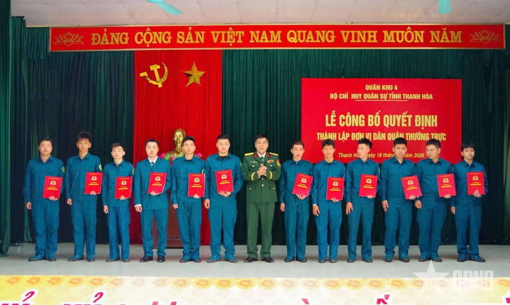 Thanh Hóa thành lập mới 2 trung đội và 154 tiểu đội Dân quân thường trực