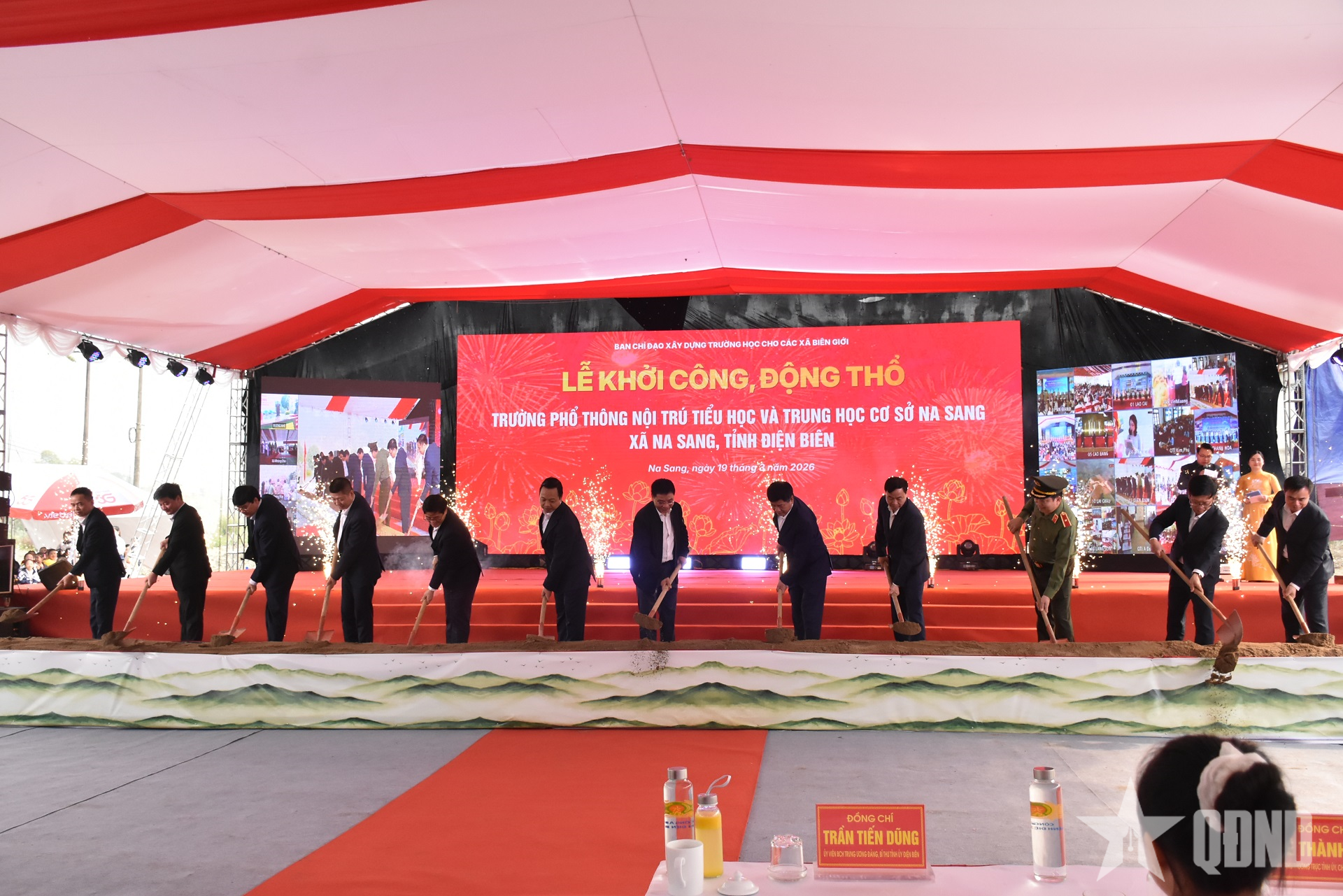 Điện Biên khởi công 5 trường nội trú liên cấp ở các xã biên giới