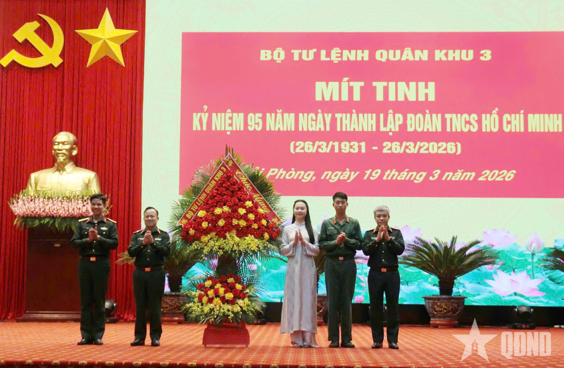 Quân khu 3 mít tinh kỷ niệm 95 năm Ngày thành lập Đoàn TNCS Hồ Chí Minh