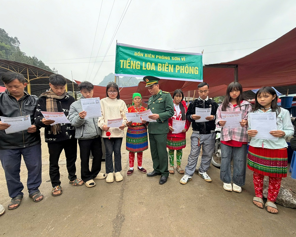 Tuyên Quang: Tuổi trẻ Đồn Biên phòng Sơn Vĩ sôi nổi Tháng Thanh niên

