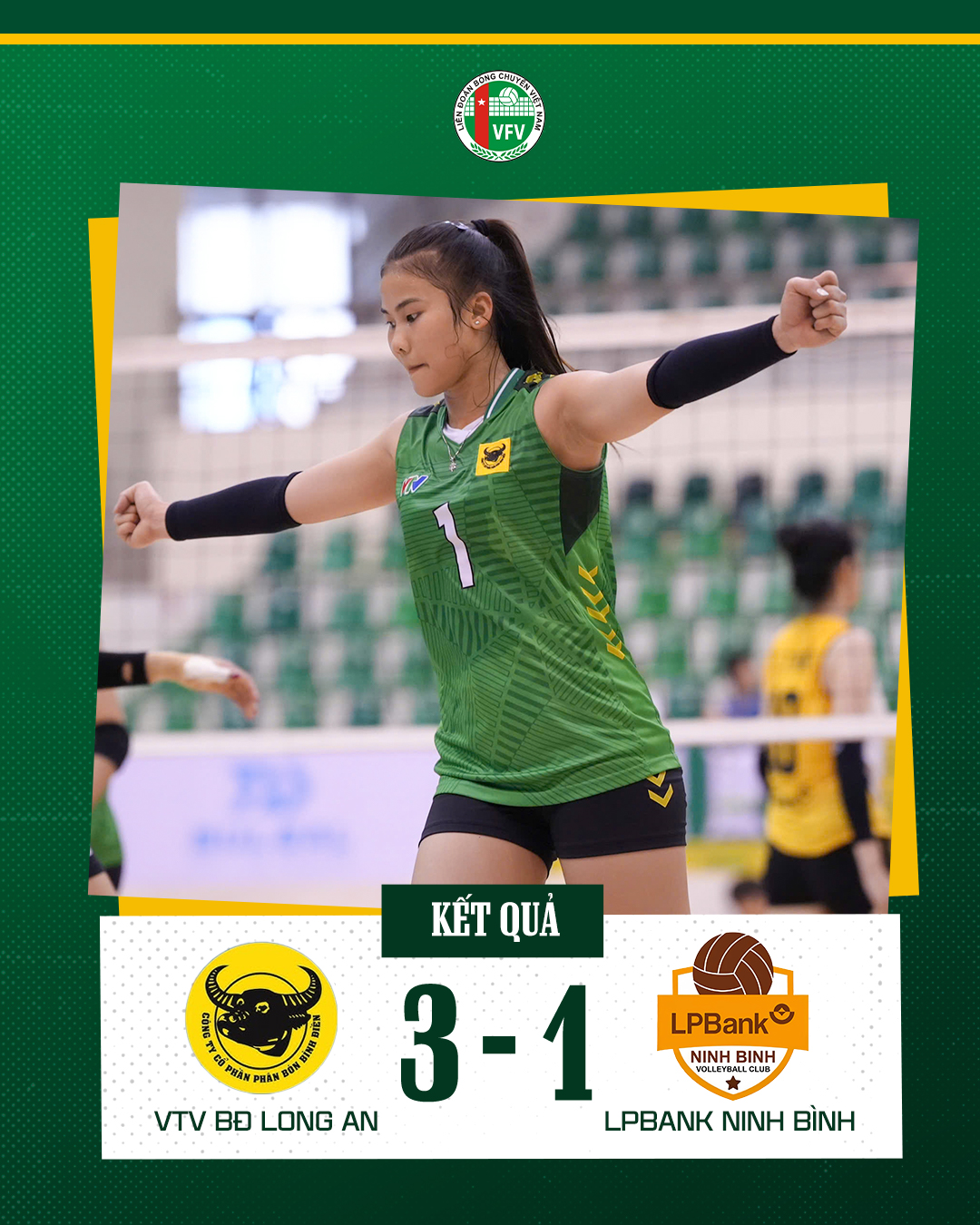 VTV Bình Điền Long An vào chung kết Giải bóng chuyền Cúp Hoa Lư 2026

