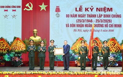 Gallery - 	Tổng Bí thư Tô Lâm dự lễ kỷ niệm 80 năm thành lập Binh chủng Công binh