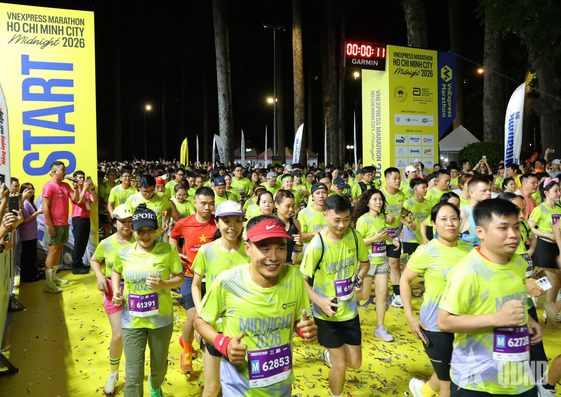 TP Hồ Chí Minh: 13.000 vận động viên trong nước và quốc tế tham gia giải chạy đêm