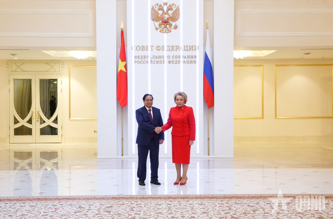 Thủ tướng Phạm Minh Chính hội kiến Chủ tịch Hội đồng Liên bang Nga Valentina Matviyenko