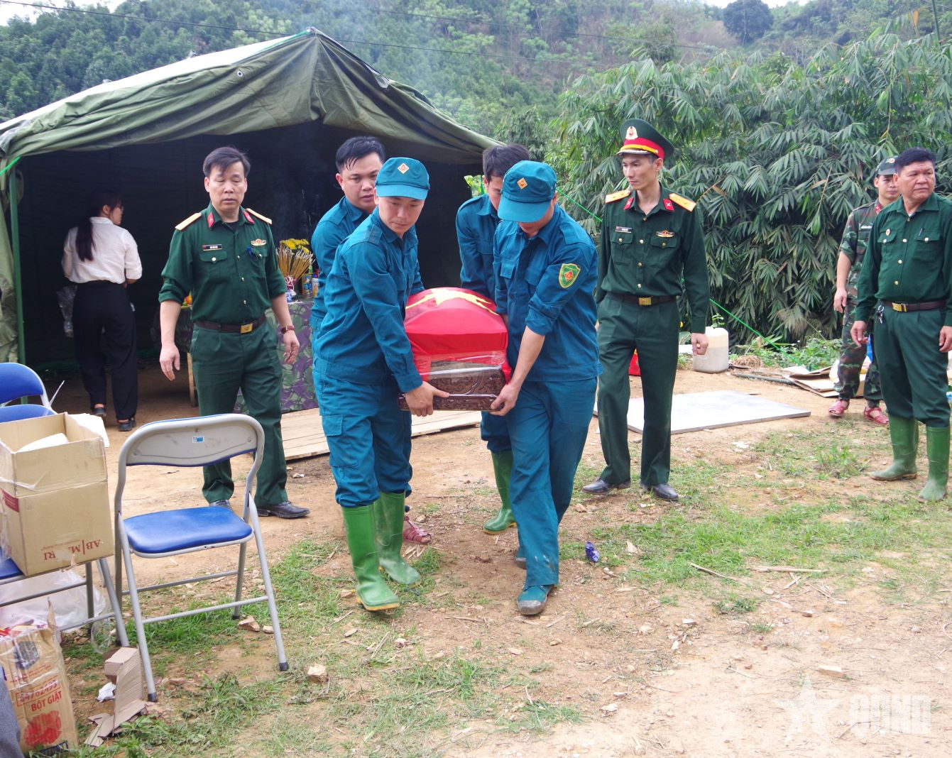 Bộ Chỉ huy Quân sự tỉnh Lào Cai bàn giao hài cốt liệt sĩ tại xã Chiềng Ken

