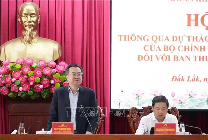 Đoàn Kiểm tra, giám sát của Bộ Chính trị làm việc với Ban Thường vụ Tỉnh ủy Đắk Lắk

