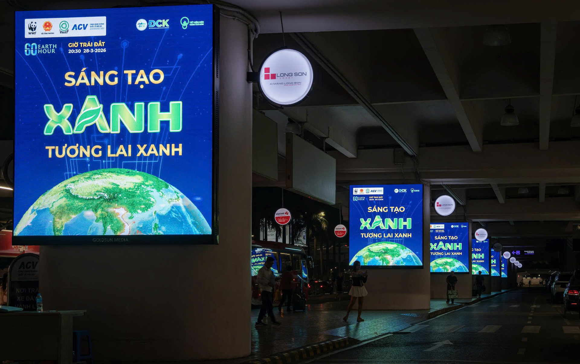 Sân bay Nội Bài dự kiến tiết kiệm 5.500kWh điện khi hưởng ứng Giờ Trái đất