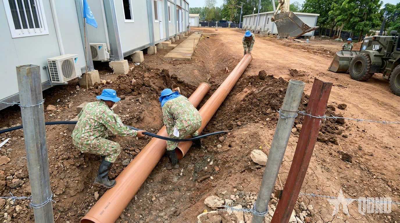 Từ trục đường trọng điểm đến căn cứ UNISFA: Dấu ấn của chiến sĩ mũ nồi xanh Việt Nam 