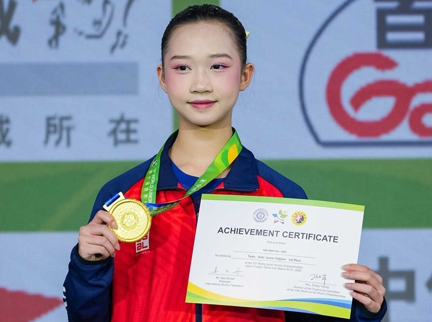 Việt Nam giành 7 huy chương vàng wushu trẻ thế giới