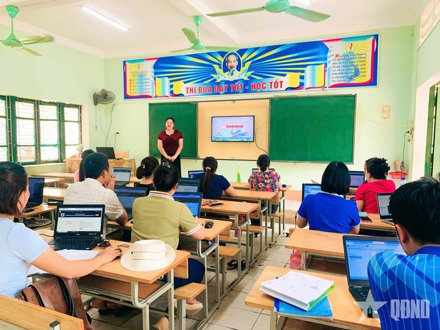 Trường Tiểu học và THCS Quảng Trường hưởng ứng Cuộc thi “Tìm hiểu kiến thức pháp luật trên Báo Quân đội nhân dân”