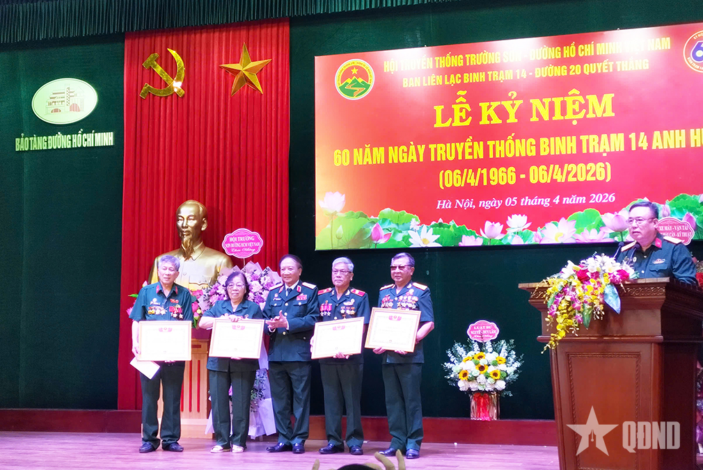  Kỷ niệm 60 năm Ngày truyền thống Binh trạm 14 anh hùng