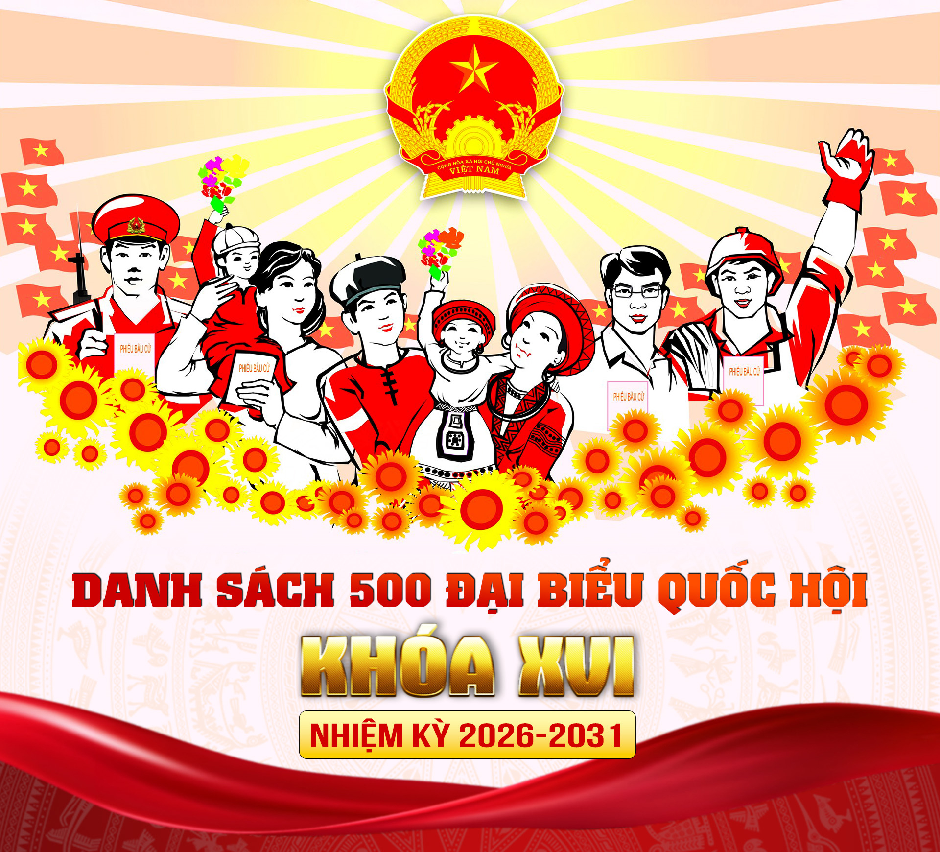 Danh sách 500 đại biểu Quốc hội khóa XVI, nhiệm kỳ 2026 - 2031