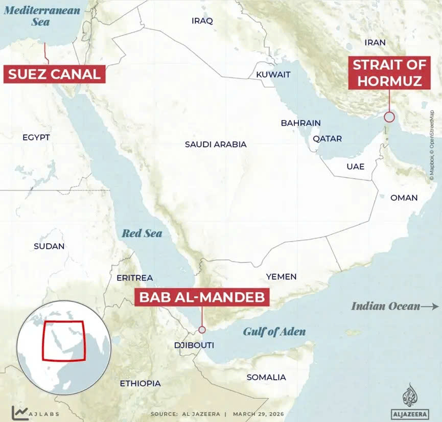 Nguy cơ phong tỏa eo biển Bab el-Mandeb và cú sốc kép với kinh tế toàn cầu

