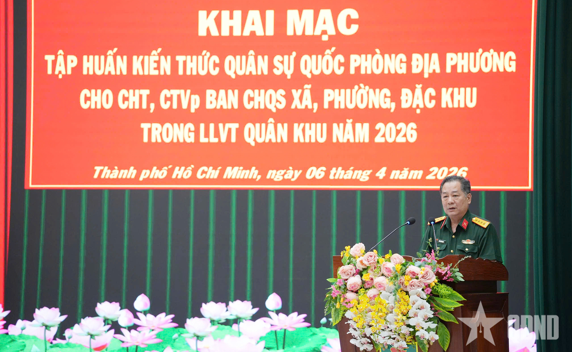 Quân khu 7: Tập huấn cho chỉ huy trưởng, chính trị viên phó Ban CHQS xã, phường, đặc khu