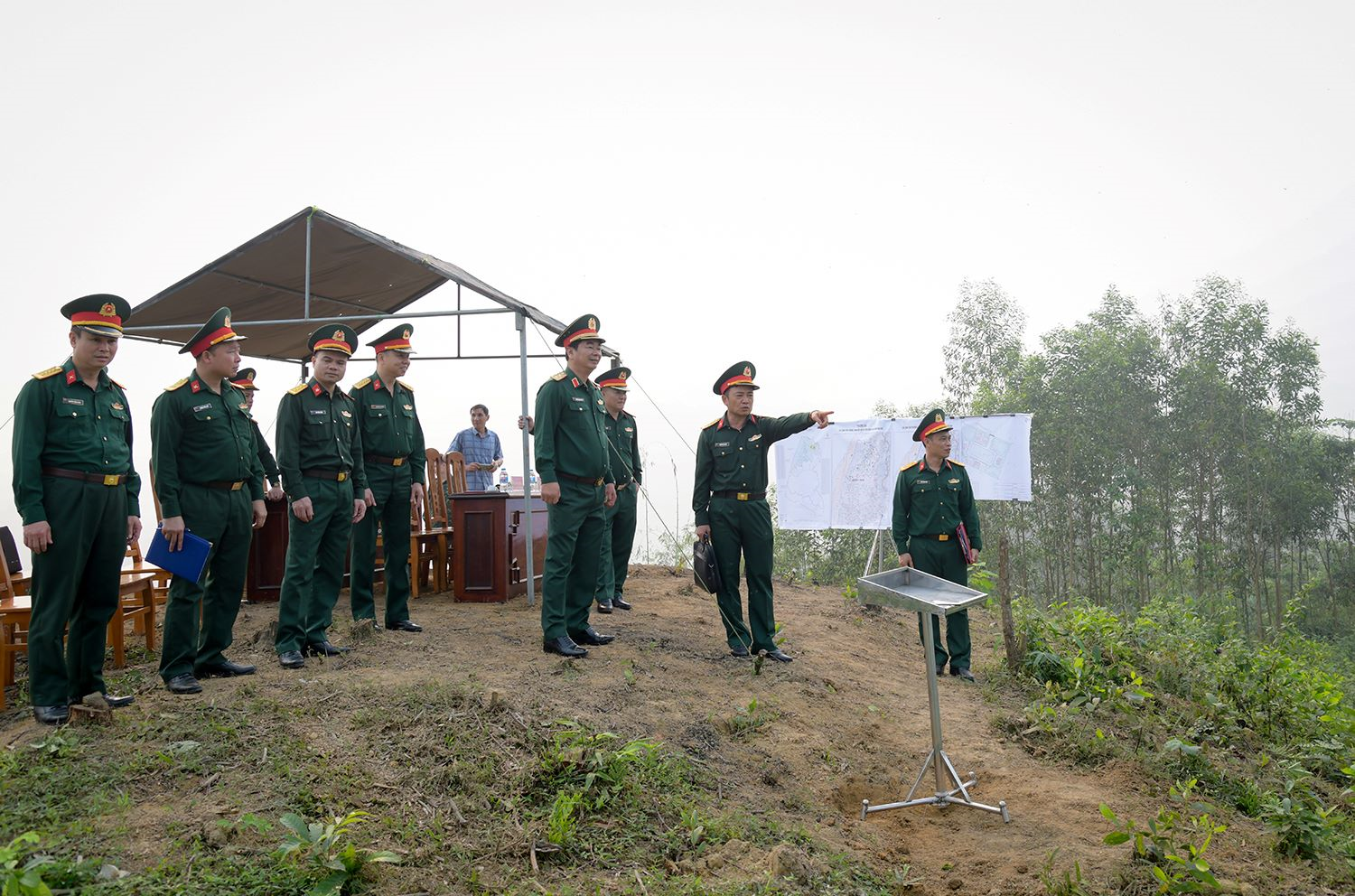 Quân khu 1 kiểm tra tiến độ dự án thao trường huấn luyện, diễn tập của Sư đoàn 346

