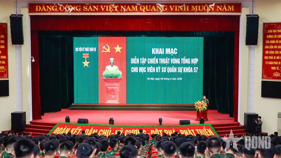 Học viện Kỹ thuật Quân sự khai mạc Diễn tập chiến thuật vòng tổng hợp